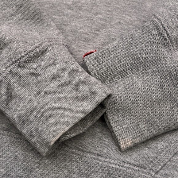 Nike‎ Air Fleece Pullover Hoodie Men's Small Gray Hooded Sweatshirt Big Logo - Picture 6 of 8